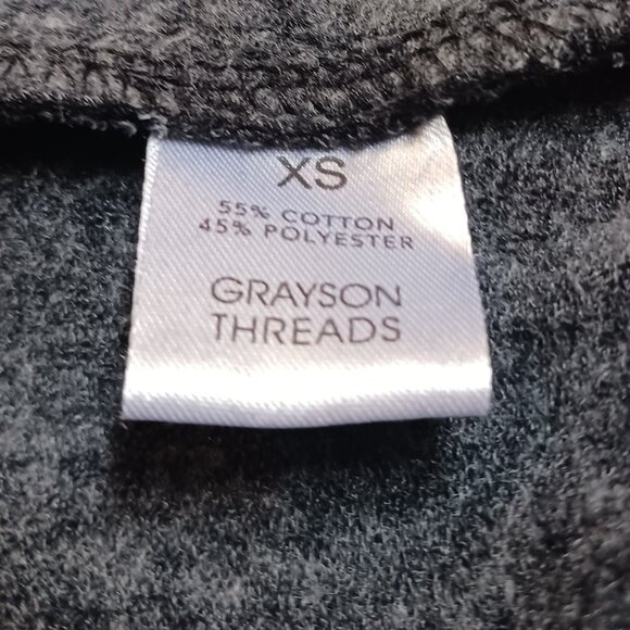 NWT Grayson Threads "Let's Get Cozy" Gray Distressed Kangaroo Hoodie Size XS - Picture 9 of 15